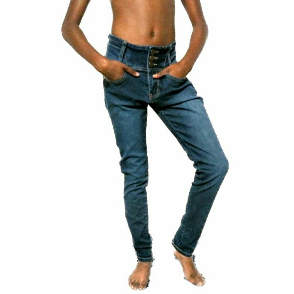 Always Friday Blue High-Waisted Jeans Sz 7 JR